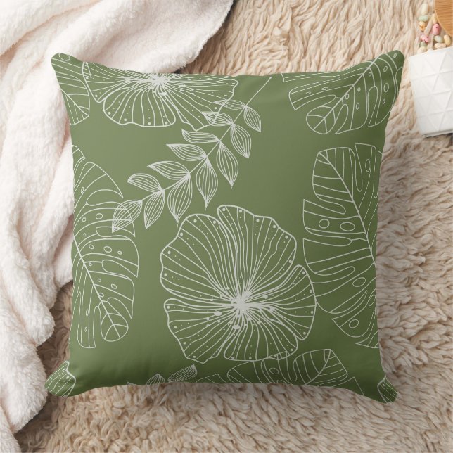 Coussin Elégant Art de forme verte bio pour cadeaux (Couverture)