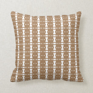 Coussin Elégant Brown beige et blanc