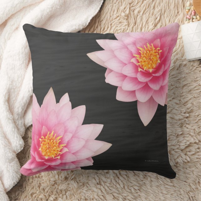 Coussin Élégant Calme Flottante Fleurs de Lotus Rose (Couverture)