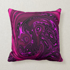 Coussin Élégant Cheval de Dragon Rose de luxe Abstrait