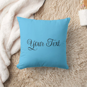 Coussin Elégant Ciel Moderne Bleu Remplacez Votre Nom Ou V