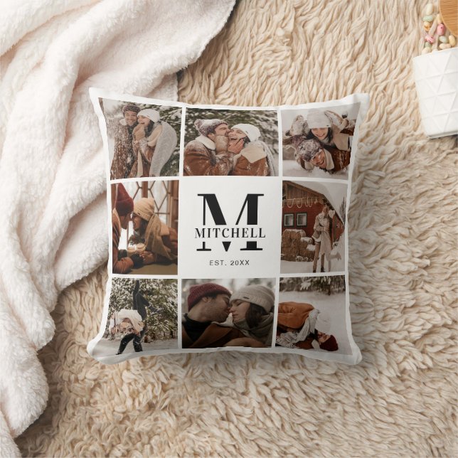 Coussin Élégant collection de photos de famille moderne |  (Couverture)