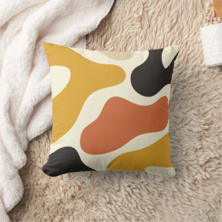Coussin Elegant colorful Abstract yellow Black And White