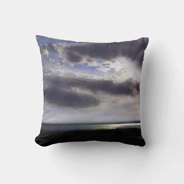 Coussin Elégant coucher de soleil sur la mer (Recto)