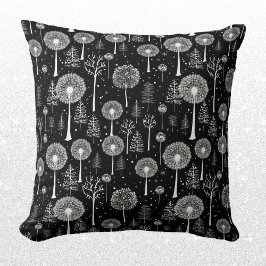 Coussin Élégant Dandelion et sapin de Noël