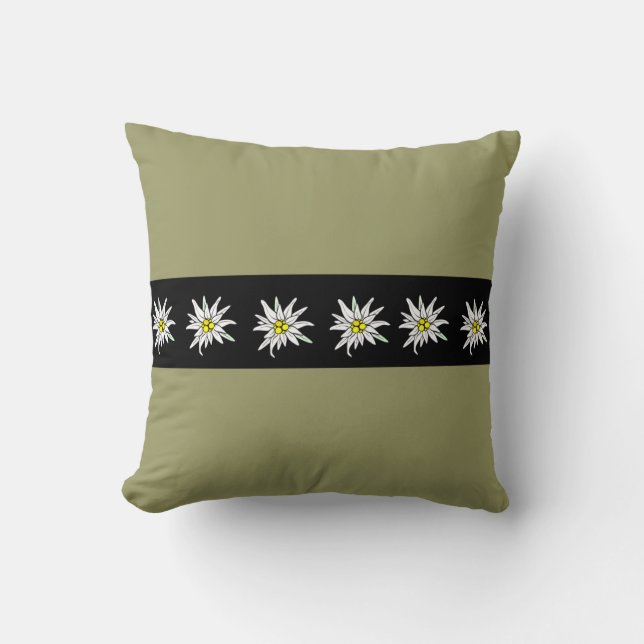 Coussin élégant de MoJo d'Américain d'edelweiss (Recto)