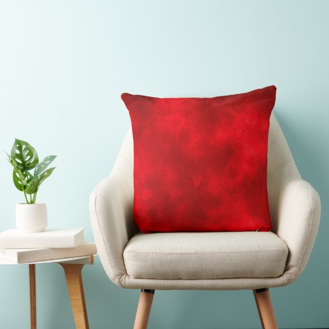 Coussin Elégant effet nuage tempête motif rouge noir (Chaise)