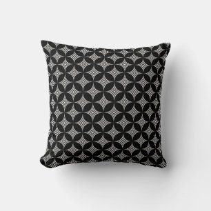 Coussin Elégant élégant trois diamants sur noir