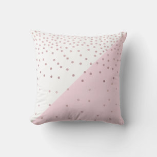 Coussin Elégant faux rose d'or parties scintillant confet
