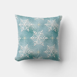 Coussin Élégant Flambeau de Noël Bleu