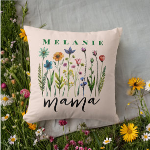 Coussin Elégant Fleur sauvage tendance Mama