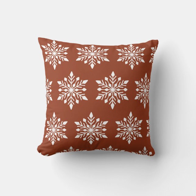 Coussin Élégant flocon de neige d'hiver (Recto)