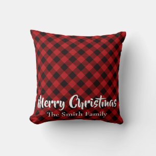 Coussin Élégant flocon de neige rustique plaid personnalis