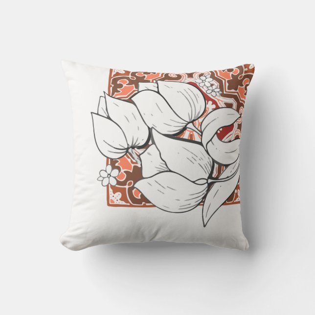Coussin Élégant floral (Recto)