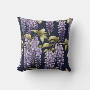 Coussin Élégant floral de la glycine