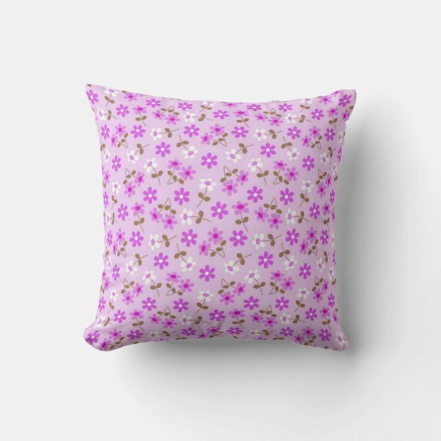 Coussin Élégant Floral Moderne (Recto)