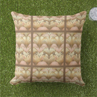 Coussin Elegant Gold, Pink and White Shell Pattern