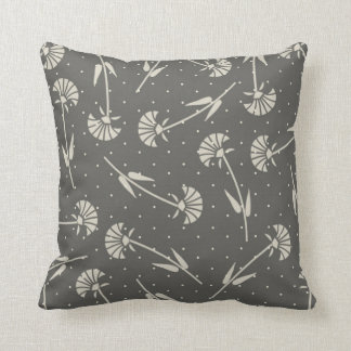 Coussin Élégant gris et floral pastel