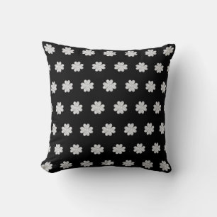 Coussin Élégant gris noir et argent