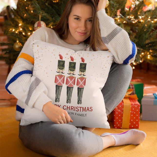 Coussin Élégant Joyeux Noisette de Noël (Créateur téléchargé)