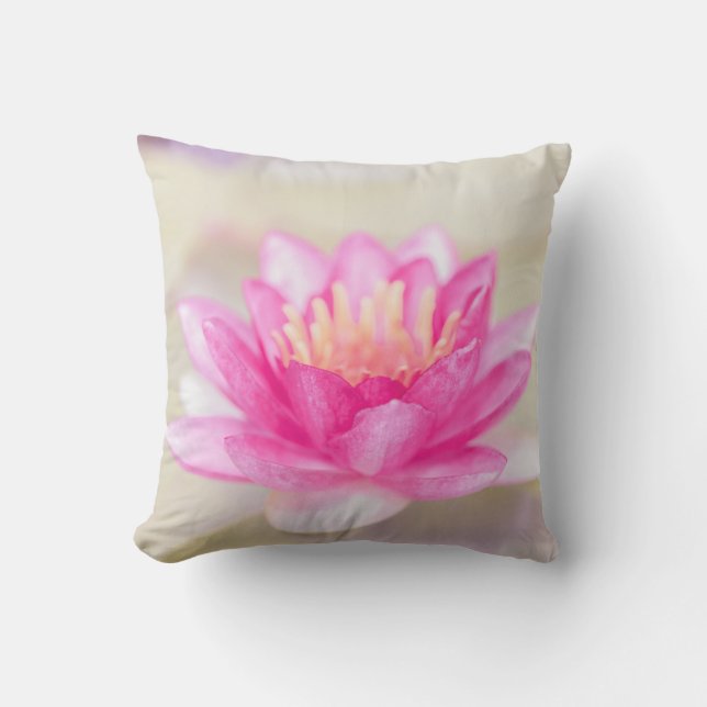 Coussin Elégant Lotus Or, Yoga (Recto)