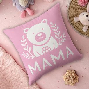 Coussin élégant mama ours personnalisé