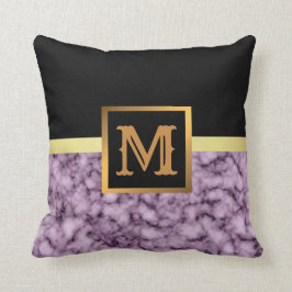 Coussin Élégant Marbre moderne Noir Or