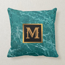Coussin Élégant Marbre moderne Noir Or