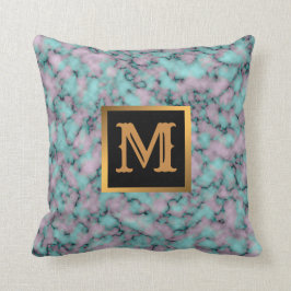 Coussin Élégant Marbre moderne Noir Or