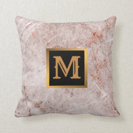 Coussin Élégant Marbre moderne Noir Or