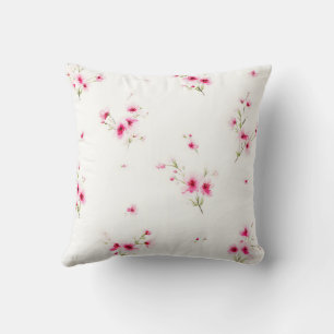 Coussin Élégant Moderne Tendanceux Élégant Floral Vert Ros