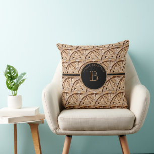 Coussin Élégant Monogramme de Famille Mignon Maison de Cam