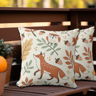 Coussin Élégant Motif d'automne scandinave