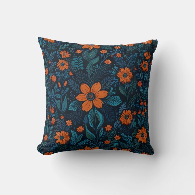 Coussin Elégant Motif de fleurs Cushion (Recto)