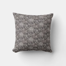 Élégant Motif de fleurs gris
