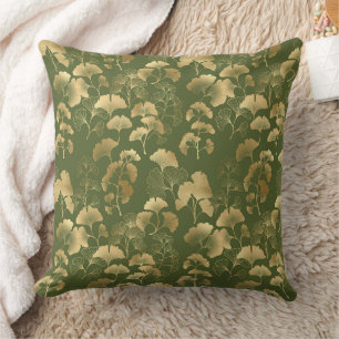 Coussin Élégant motif de jardin de Ginkgo