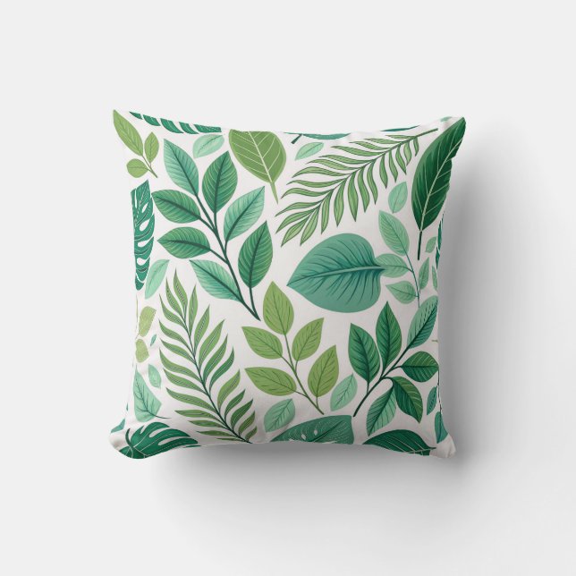 Coussin "Elegant Motif de la feuille Cushion" (Recto)