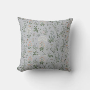 Coussin Élégant Motif d'oiseaux floraux