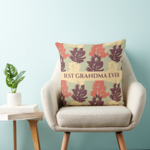 Coussin Élégant Motif Meilleur Grand-Mère Jouer Un Oreille