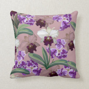 Coussin Élégant Motif orchidée