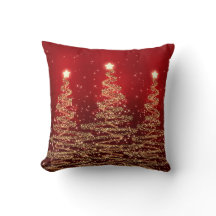 Élégant Noël Étincelant Arbres rouges