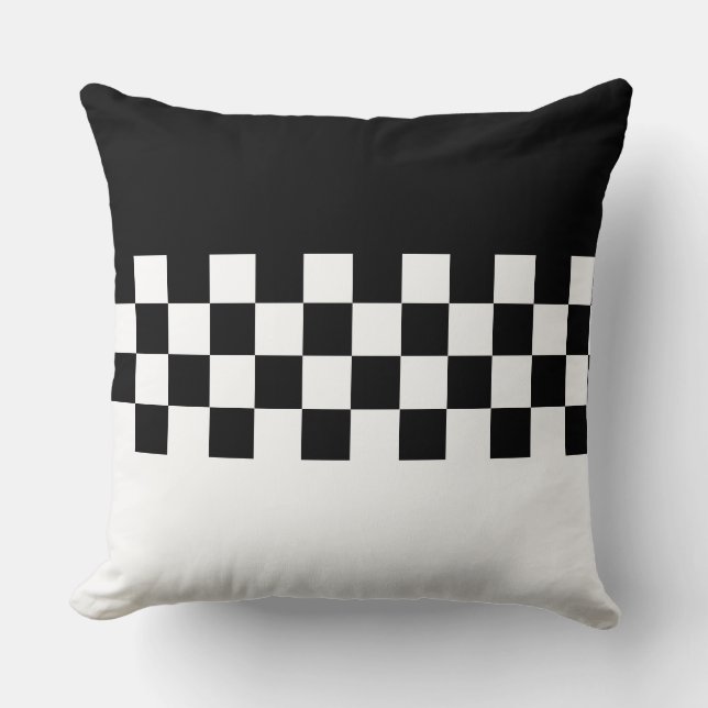 Coussin Élégant noir et blanc élégant (Recto)