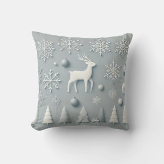 Coussin Elégant Pays des merveilles hivernales - Rennes mi