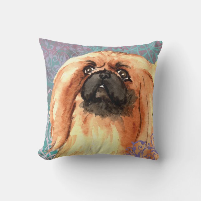Coussin Elégant Pekingese (Recto)