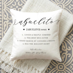 Coussin Élégant Personnalisé Abuela Définition Keepsaké