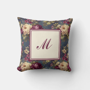 Coussin Élégant Personnalisé Stylé Romantique Floral Chic