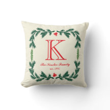 Élégant Pine Monogramme Jeu d'Oreiller