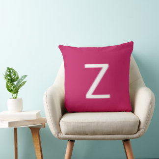 Coussin Elegant Pink Alphabet “Z” Cushion Cover