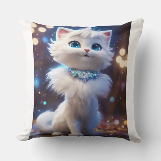 Coussin Élégant Queen Cat (Recto)