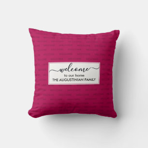 Coussin Elégant rose profond Accueil personnalisé